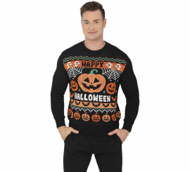 Men's Halloween Pumpkin Sweater