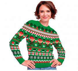 Green Elf Christmas Sweater for Women