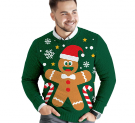 Lebkuchen-Weihnachtspullover für Herren