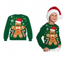 Lebkuchen-Weihnachtspullover für Kinder