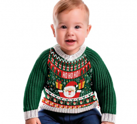 de Noël Ho Ho Ho vert et rouge pour bébé