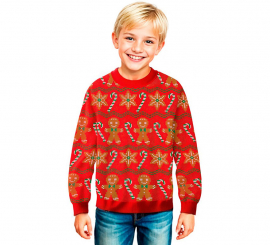 Jersey Navideño Galletas de Jengibre para niños