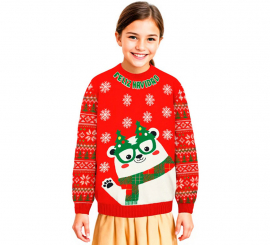 Jersey Navideño Osito Polar para niños