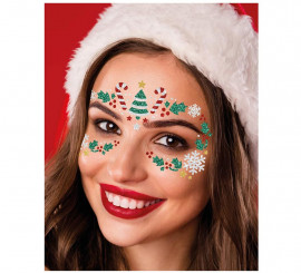 Christmas Tree Adhesive Face Jewels