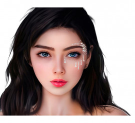 Adhesive Facial Jewels Adult Flower Gems