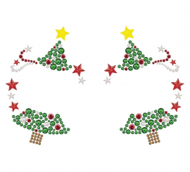 Joias de rosto de árvore de Natal