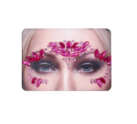 Facial Jewels bright fuchsia and pink drops