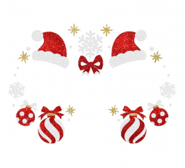 Glitter Santa Face Jewels