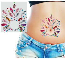 Multicolored belly button jewelry 12x20 cm for adults