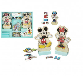 Juego Encajable Vestidos Disney en Madera de 34X28 cm