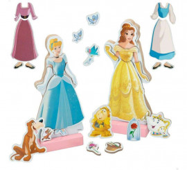 Juego Encajable Vestidos Disney Princesas en Madera de 32X28 cm