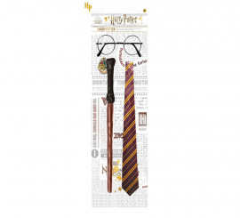 Kit Accesorios Harry Potter: Gafas, Varita y Corbata