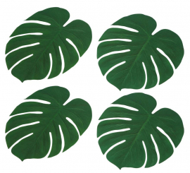 Kit of 4 Palm Leaves of 34x30 cm