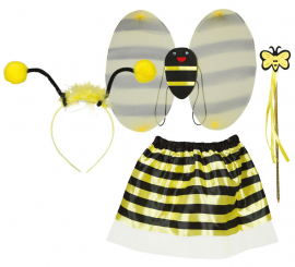 Children's Bee Kit: Headband, wings, wand and skirt