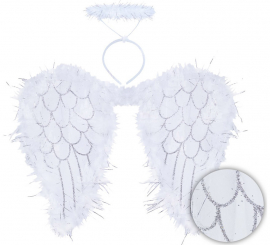 Angel Kit: Bandeau avec Halo et Ailes 40x50 cm