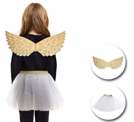 Children's Golden Angel Kit: Tutu and Wings