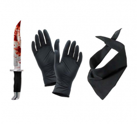 Assassin's Kit: Gloves, Knife, and Handkerchief