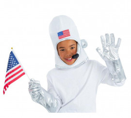 Children's Astronaut Kit: Fabric Helmet, Gloves and Flag