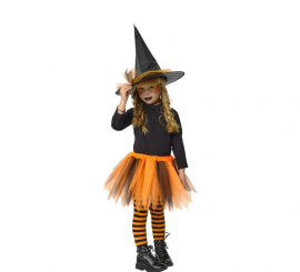 Children's Witch Kit: Orange Tutu and Hat