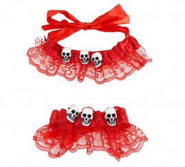 Red Catrina Kit: Halsband und Armband