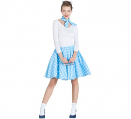 Blue Pin Up Girl Kit for women: Skirt and Scarf