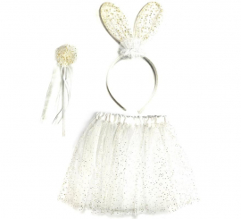 White Rabbit Kit: Tutu, Headband and Wand