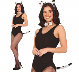 Adult Dalmatian Kit: Headband, bow tie and tail