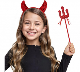 Children's Devil Kit: Headband and Wand