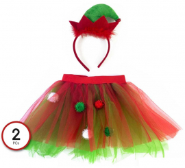 Children's Santa's Helper Elf Kit: Tutu and Hat Headband