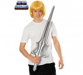 Kit de He-Man adulto: Peluca y Espada Hinchable