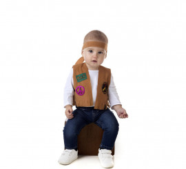 Brown Hippie Kit for Baby: Vest and Headband