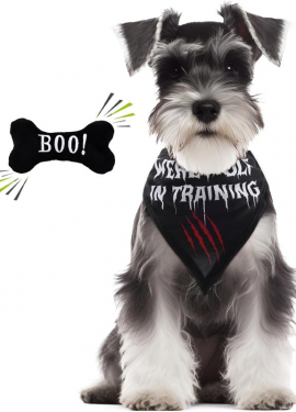 Werewolf Dog Kit: Bandana and Bone