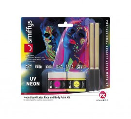 Kit de Látex líquido fluorescentes con aplicador de 29,5 ml.