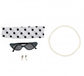 50s Kit: Necklace, Glasses, Earrings and Headband