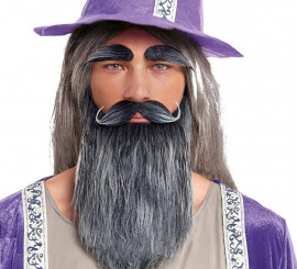 Wizard Kit: Dark Gray Beard and Eyebrows