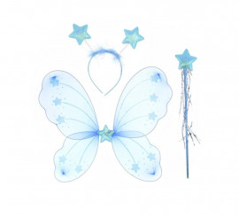 Blue Butterfly Kit: Headband, Wings and Wand