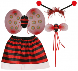 Ladybug Kit for Kids: Headband, Wand, Wings and Skirt