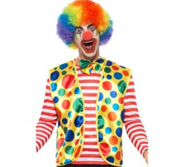 Kit de palhaço com toupeiras: colete e gravata borboleta