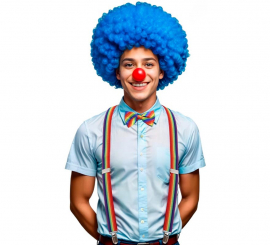 Adult Rainbow Clown Kit: Suspenders and Bow Tie