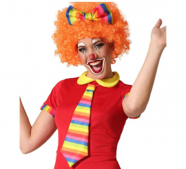 Kit Palhaço Multicolor: Fita de Gravata e Arco