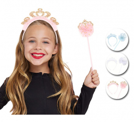 Princess Kit in assorted children's models: Headband and Wand