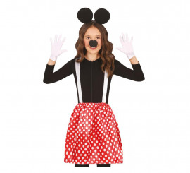 Children's Mouse Kit: Headband, Nose and Skirt with suspenders