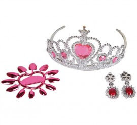 Kit de Reina: Tiara, Uñas y Pendientes