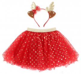 Children's Christmas Reindeer Kit: Tutu and Antlers Headband