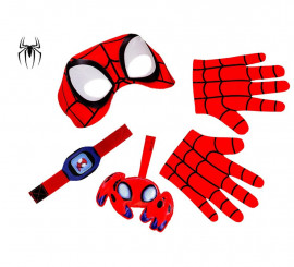 Kit de Spidey infantil: Antifaz, Guantes, Reloj y Araña