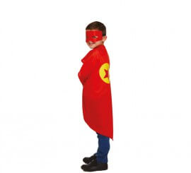 Children's Red Superhero Kit: Cape and Mask