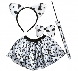 Spotty Cow Kit for Kids: Headband, Bow, Tail and Skirt