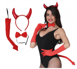 Demonia Kit: Horns Headband, Bow Tie and Tail