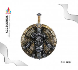 Kit Escudo Espada Oro