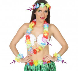 Hawaiian Kit: Necklace, Bracelets and Crown